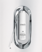A white Amerín CORRECT_Night Cream with HPR retinoidand Peptides SYN-TC bottle displayed inside a polished silver metallic frame on a light gray background.